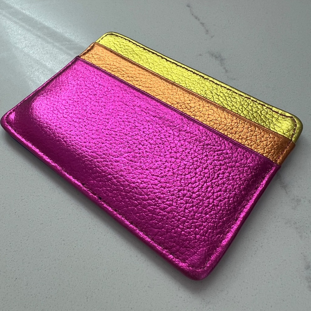 Kurt Geiger London Metallic Rainbow Card Holder Wallet